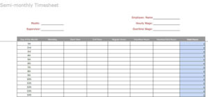 Manual timesheets