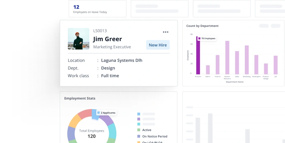 HRMS (Human Resource Management System) interface preview