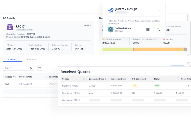 Juntrax Financial Modules