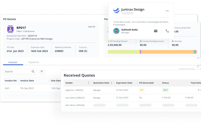 Juntrax Financial Modules